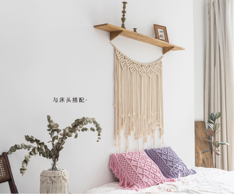 ngày bận rộn và đêm [nhà] lợi ích macrame gói DIY tùy chỉnh tay dệt thảm vật chất của thành dây bông - Tapestry thảm trang trí