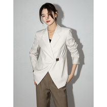 Hakot Haco Irregular Metal Buckle Suit Jacket Woman 2022 Spring Design Sense Fashion Temperament Western Suit