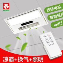 Liangba 30x60 kitchen embedded lighting ventilation three-in-one air conditioning type electric fan Integrated ceiling air cooler