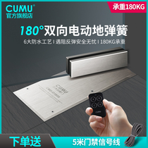 cumu gawa wood automatic induction glass access door machine outdoor waterproof electric ground spring sliding door universal