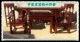 Bộ gỗ bốn mảnh Zhongtang gồm sáu bộ giả phòng khách nhà Minh và nhà Thanh kết hợp đồ nội thất Zhongtang kết hợp bộ vỏ Ganoderma lucidum cho bàn tám bàn cổ tích - Bàn / Bàn