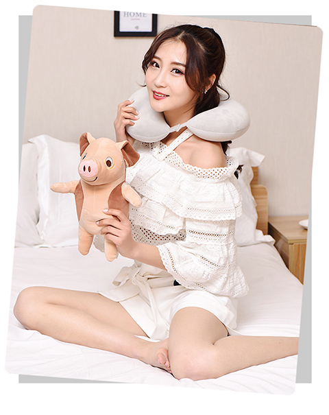 Biến dạng sáng tạo gối hình chữ U hoạt hình búp bê cổ tử cung du lịch máy bay xe cổ gối gối tựa sofa
