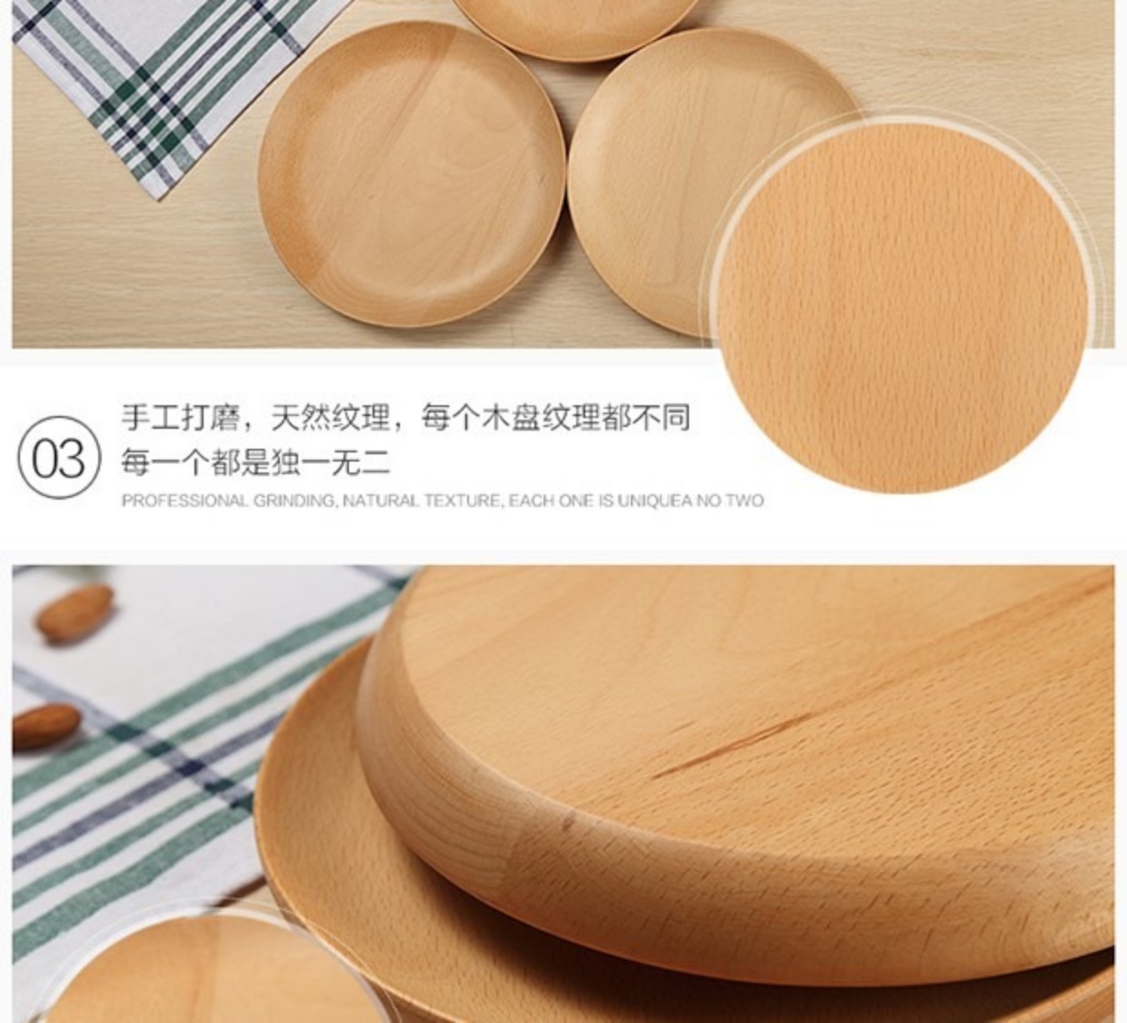 Elm tự nhiên Nhật Bản đơn giản tấm gỗ tròn sáng tạo rắn gỗ Dish Snack Snack Tấm gỗ Bánh trái cây khay gỗ chữ nhật