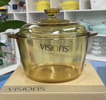 Corning Color Diamond Transparent Glass Pan 4 1L Soup Cook Cook Cook Cook Fire Resistance to High Temperature Frying