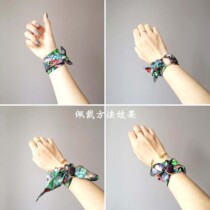 Innocent silk satin temperament mini mini decorated with wrist towel female with fashionable super - fairy beauty custom