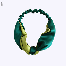 Silk double color - colored hair - tape Korean headdress Sweet Sen female line simple wide - edge personality - American super - fairy hoop