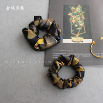 Kawasawa set of golden wind jade dew one phase coincides with real silk hair ring head rope large intestine advanced senses high-end handmade custom