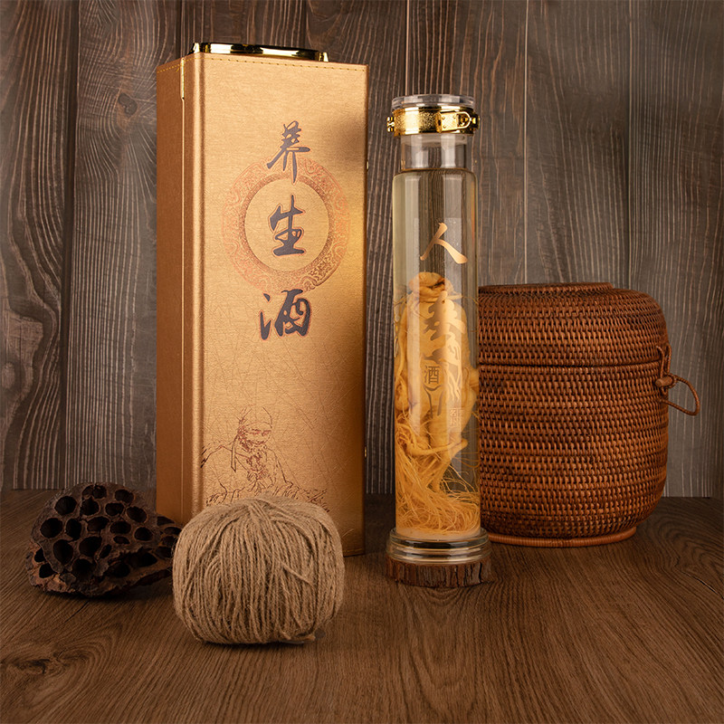 Suzhou Bridge Wine Ginseng Wine Wellness Health Care Wine Rich And Fragrant Type Upscale Gift Box Holiday Delivery 52-degree 1000ml