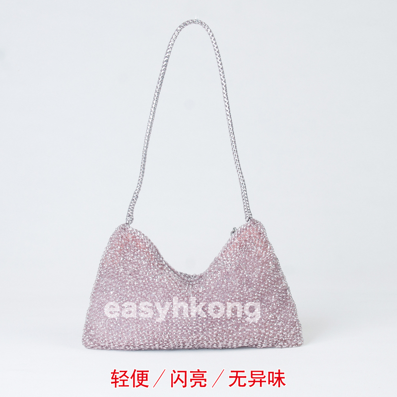 Exquisite and Niche 2025 New Soft Candy Bag, Half-Moon Bag, Large Capacity Crossbody Tote Bag, High-End Chanel Style