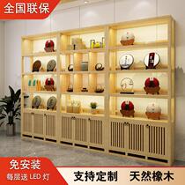 Tea cabinet retro solid wood display rack antique display cabinet Jade shelf Chinese products cabinet tea display cabinet