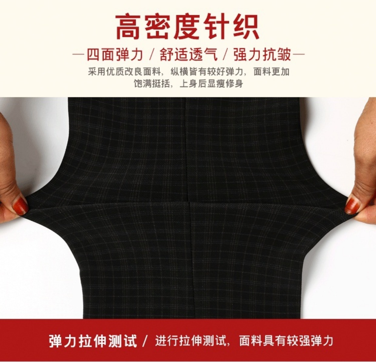 Quần tây nữ trung niên và nữ mùa đông cộng với nhung dày mặc quần thun lưng quần mẹ quần dài Quần nữ thời trang trung niên nữ