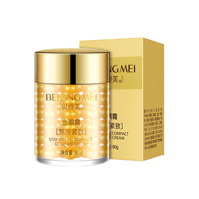 Bei Lingmei Gold Eye Cream Fades Dark Circles, Anti-Wrinkle, Repairs Eye Bags, Hydrates and Moisturizes, Official Authentic Product for Women, Lifts and Tightens