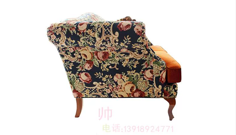 Nước mỹ cotton twist vải cao cấp sofa đơn đôi kết hợp ba Địa Trung Hải vải vườn sofa