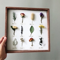 ins specimen dried flower photo frame diy wall pendant Bedroom decoration Simple vintage photo frame