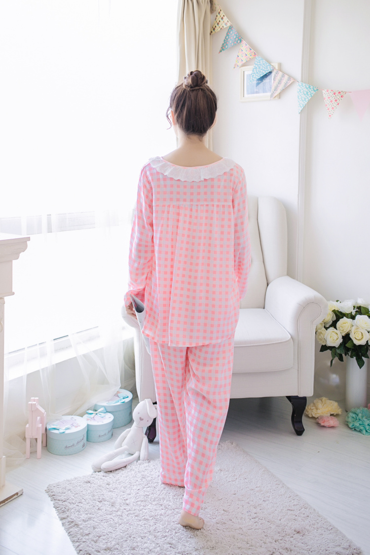 Đồ ngủ mùa xuân và mùa thu dệt bông lụa đồ ngủ nữ mùa hè dài tay phần mỏng cotton lụa dịch vụ nhà kích thước lớn điều hòa không khí dịch vụ