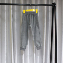 2021 New Spring boys cotton soft breathable loose bunches feet baby sports casual solid color knitted trousers