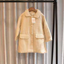 Ana xi brand counter spring and autumn winter Korean version of the long slim slim simple fashion girl woolen coat