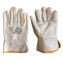 High-quality furniture leather driver gloves short full leather short welding gloves Labor insurance gloves wear-resistant high temperature insulation