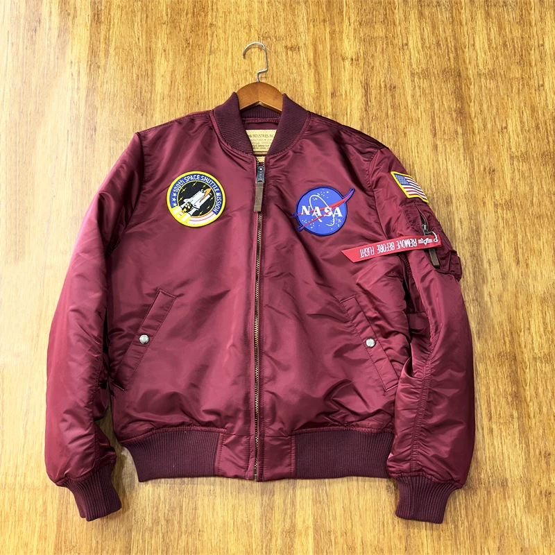 Куртка-ветровка Alpha Air Force Jacket Space Agency NASA Flight Jacket Cotton Jacket Men MA1 Jacket