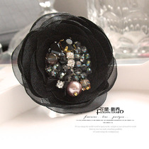 Slutless brooch beaded crystal flower corsage elegant temperament womens coat sweater decoration pin buckle