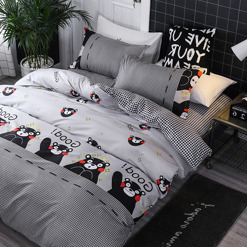 Mùa hè nhỏ tươi 1.5 hoặc 1.8x2 mét khăn trải giường quilt bộ bốn bộ của duy nhất ký túc xá sinh viên ba bộ 1.2 M