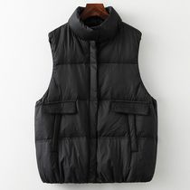 Foreign trade export last single womens clothing cut label cattle down cotton vest womens versatile Korean style waistcoat light vest jacket