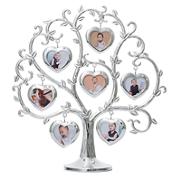 Серебряная фотография в форме сердца