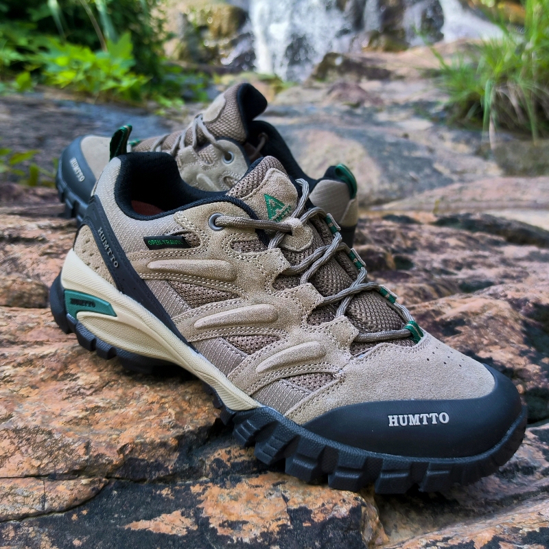 Haitu Outdoor Hiking Shoes for Men, Cow Suede Leather, Water-Repellent, Non-Slip, Wear-Resistant, Shock-Absorbing Sports Hiking Shoes, Hiking Shoes for Men