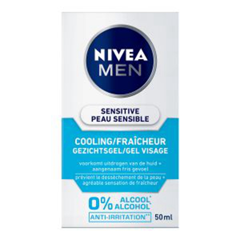 【荷兰直邮】德国Nivea妮维雅男士敏感皮质脸部冷却补水啫喱100ml