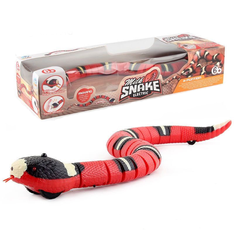 Induction Obstacle Avoidance Silver Ring Snake Electric Snake Toy Realistic Animal Prank for Boys Remote Control Fake Cobra Crawling Insect Induction Obstacle Avoidance Silver Ring Snake Electric Snake Toy Realistic Animal Prank for Boys Remote Control Fake Cobra Crawling Insect