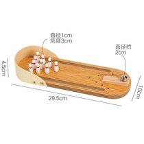 Creative mini wooden bowling ball board game party game children baby adult fingertip desktop small toys