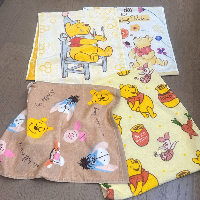 Towel Made of Pure Cotton, Cute Winnie the Pooh Design, Soft and Absorbent, Suitable for Adults, Men and Women, Couples, Portable, Easy to Dry, Minor Imperfections