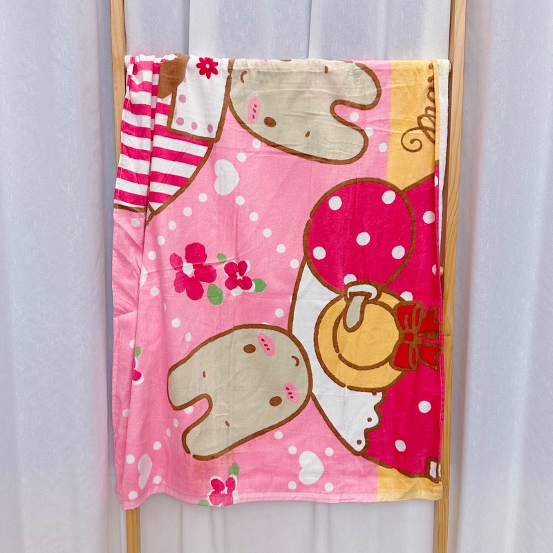 Bath Towel Pure Cotton Jasmine Rabbit Cartoon Extra Large Soft Absorbent Thin Beach Towel Swimming Chest Wrap Portable Slightly Flawed