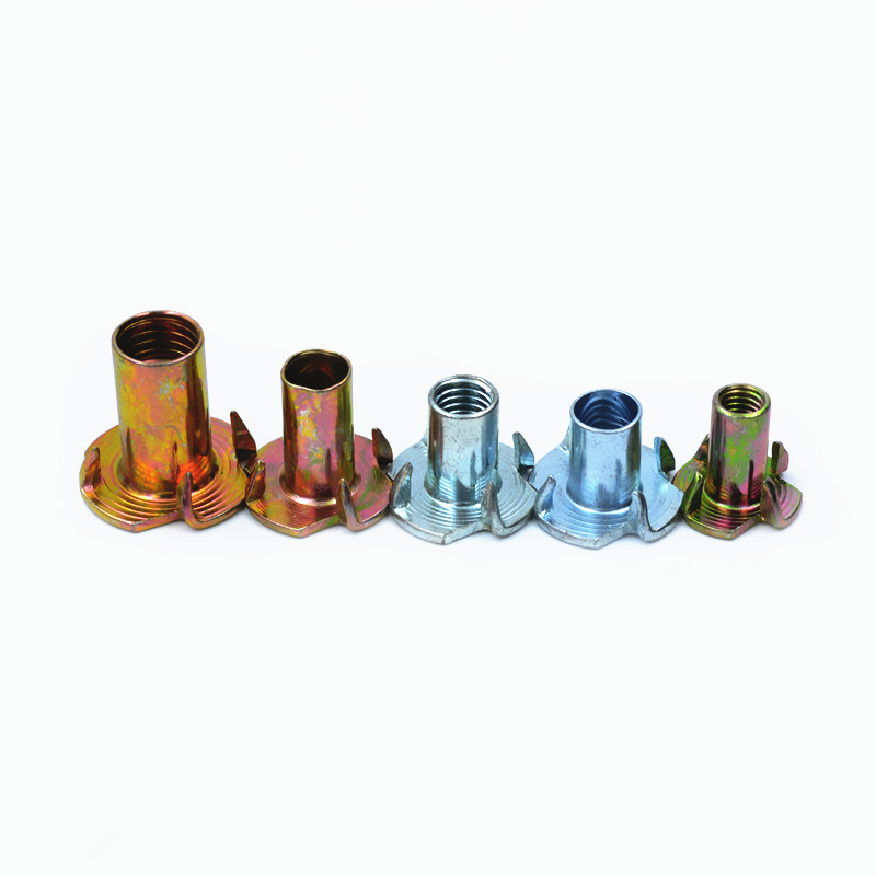 M6 four-claw nail punching four-claw nut four-foot nut wood board inlaid screw cap pre-embedded nut speaker nut