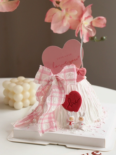 520 Net Red Cake Decorative Dornaments Пара кролика Ноты рождения.
