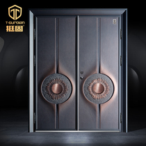 Solid cast aluminum door Villa door Household anti-theft door Custom door Mother and child door Garden door explosion-proof cast aluminum door