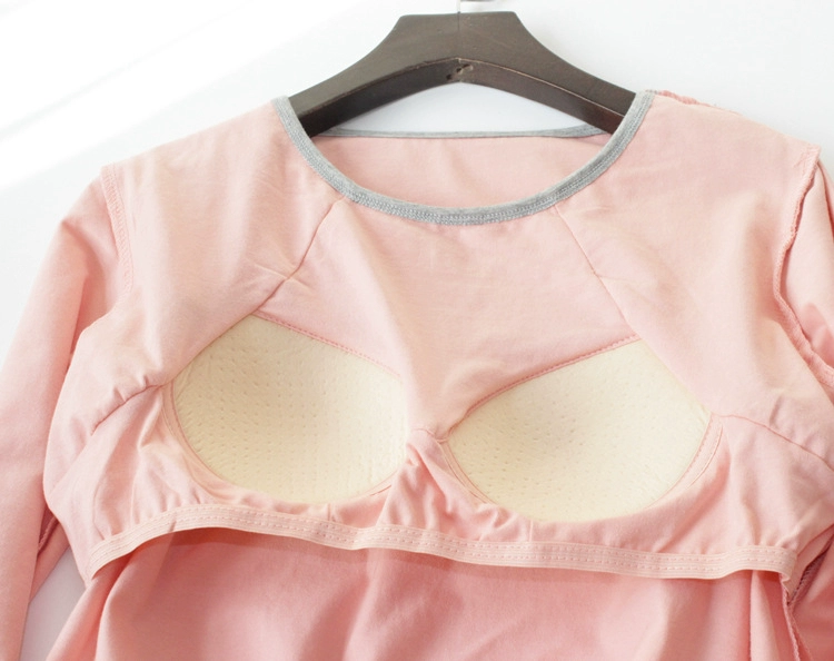Bộ đồ ngủ cho bé gái bằng cotton đặt phần mùa thu mỏng với áo ngực miễn phí áo ngực dài tay quần tháng phù hợp với dịch vụ nhà thời trang mặc nhà 