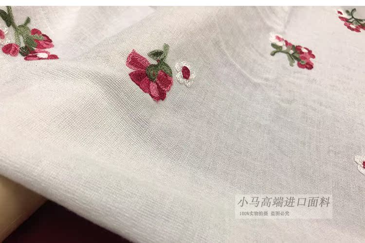 Vải lanh nhập khẩu màu trắng thêu cotton lanh quần áo handmade DIY mùa xuân và mùa hè Hanfu váy thêu vải vải cotton hàn