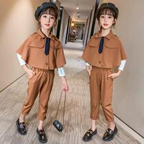 Tennis Red Girl Autumn Clothing Suit 2020 New Kids Big Boy Dress Foreign Air Trendy Korean Version Girl Clothes Two-piece Set