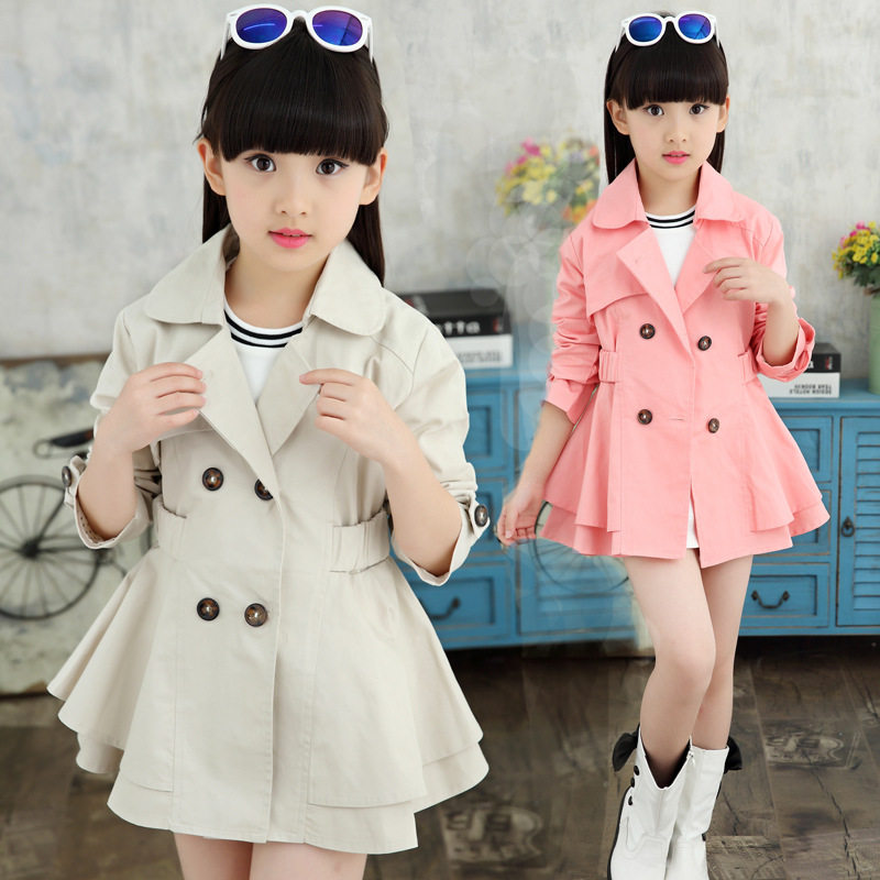 Children's suit 7-12 years old girl jacket Korean version wind coat 8 spring autumn season 10 children outfits 9 girls' mandarin vest big children