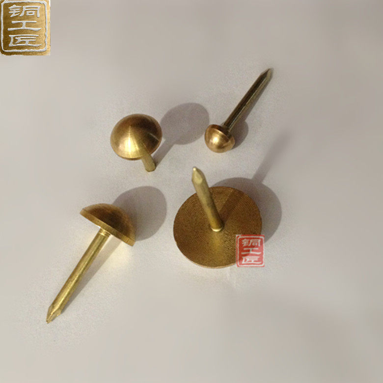 Chinese style pure copper rivet solid cap brass decorative nail copper