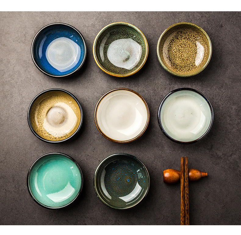 Porcelain color beauty creative ceramic tableware flavor dish of sauce dish snack plate dip the dish of soy sauce vinegar dish small home plate