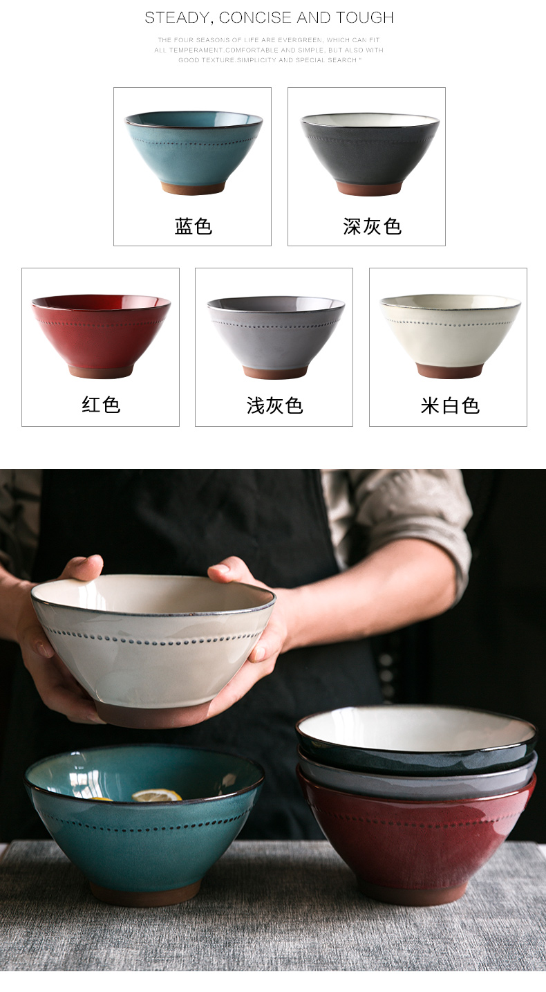 Porcelain color beauty creative ceramic bowl household tableware hat to pull a rainbow such as bowl bowl of beef soup bowl mercifully rainbow such as bowl of fruit salad bowl