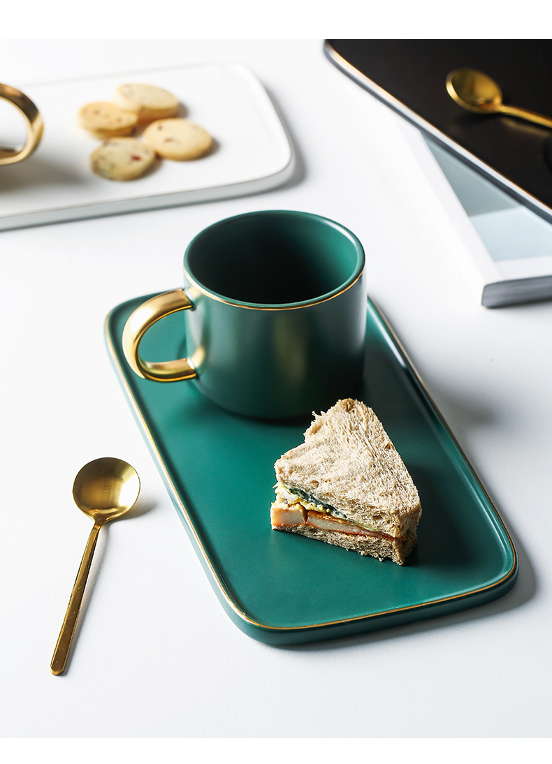 Porcelain color beauty creative coffee cup small European - style key-2 luxury ins wind household ceramic keller with spoon, afternoon tea set