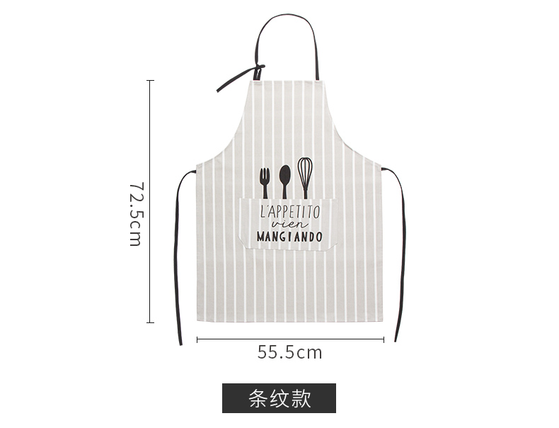 Porcelain color beauty of Japanese han edition fashion creative waterproof cloth art bust apron household kitchen cooking oil overall