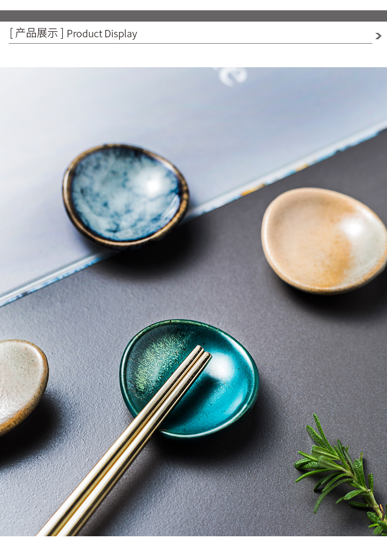 Porcelain color beauty of Japanese variable glaze express chopsticks chopsticks multi - functional ceramic chopsticks holder frame spoon frame pillow zhu doesn a spoon