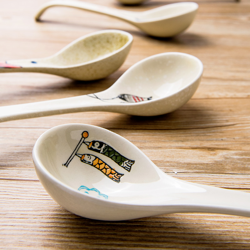 Japanese ceramics tablespoons ladles creativity tableware large spoon run home big spoon porridge run hot pot