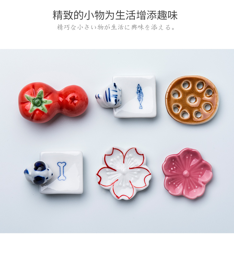 Dễ thương nhỏ tươi đũa Nhật Bản sáng tạo bộ đồ ăn đũa gốm đũa đũa đũa đũa trang trí hoạt hình - Đồ ăn tối đĩa giấy dùng 1 lần