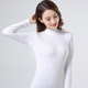 Modal half turtleneck bottoming shirt for women long-sleeved T-shirt autumn and winter thin inner mid-collar top slimming large size autumn clothing