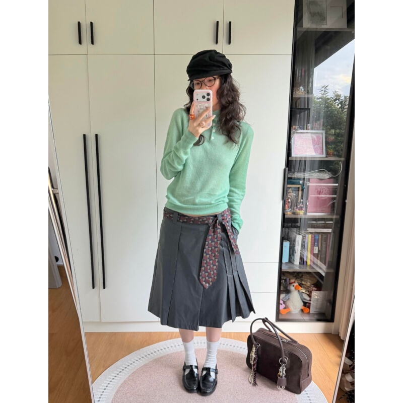 Placeorder Korean Niche Ultra-Fine Merino Wool Turtleneck Knit Sweater for Women, Autumn Slim-Fit Top